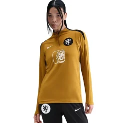Nike Nederland Strike Trainingstrui 1/4-Zip OranjeLeeuwinnen 2025-2027 Dames Brons Zwart Wit