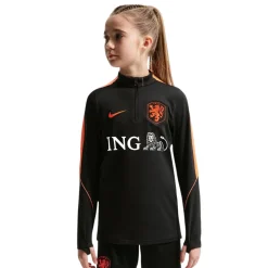 Nike Nederland Strike Trainingstrui 1/4-Zip 2026-2028 Kids Zwart Oranje