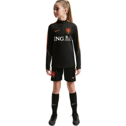 Nike Nederland Strike Trainingstrui 1/4-Zip 2026-2028 Kids Zwart Oranje