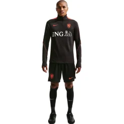 Nike Nederland Strike Trainingstrui 1/4-Zip 2026-2028 Zwart Oranje