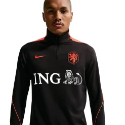 Nike Nederland Strike Trainingstrui 1/4-Zip 2026-2028 Zwart Oranje