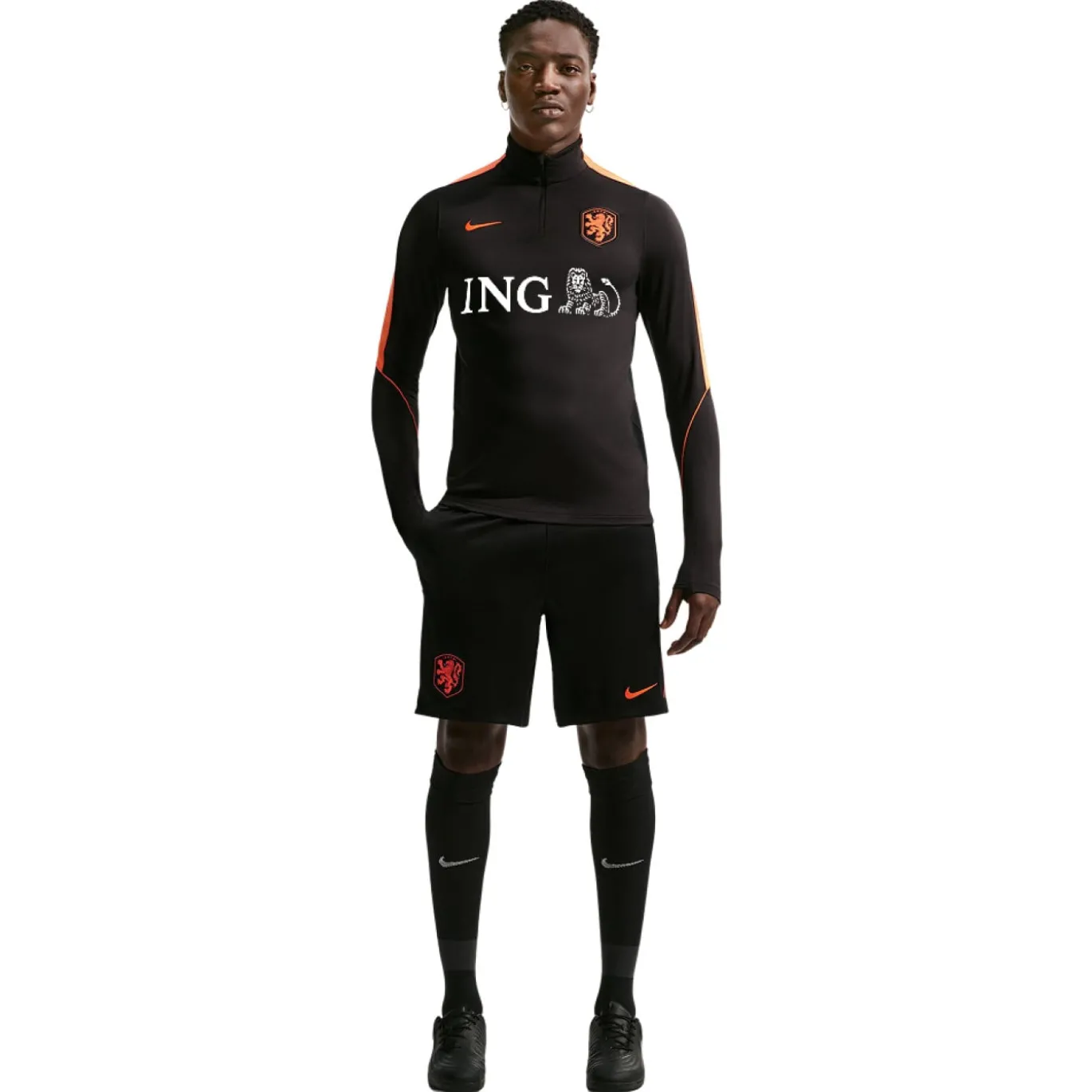Nike Nederland Strike Trainingsbroekje 2026-2028 Zwart Oranje