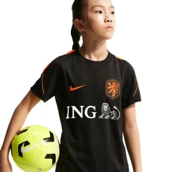 Nike Nederland Strike Trainingsshirt 2026-2028 Kids Zwart Oranje