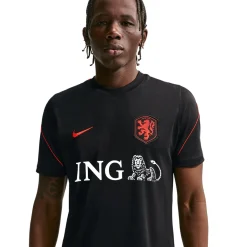 Nike Nederland Strike Trainingsshirt 2026-2028 Zwart Oranje