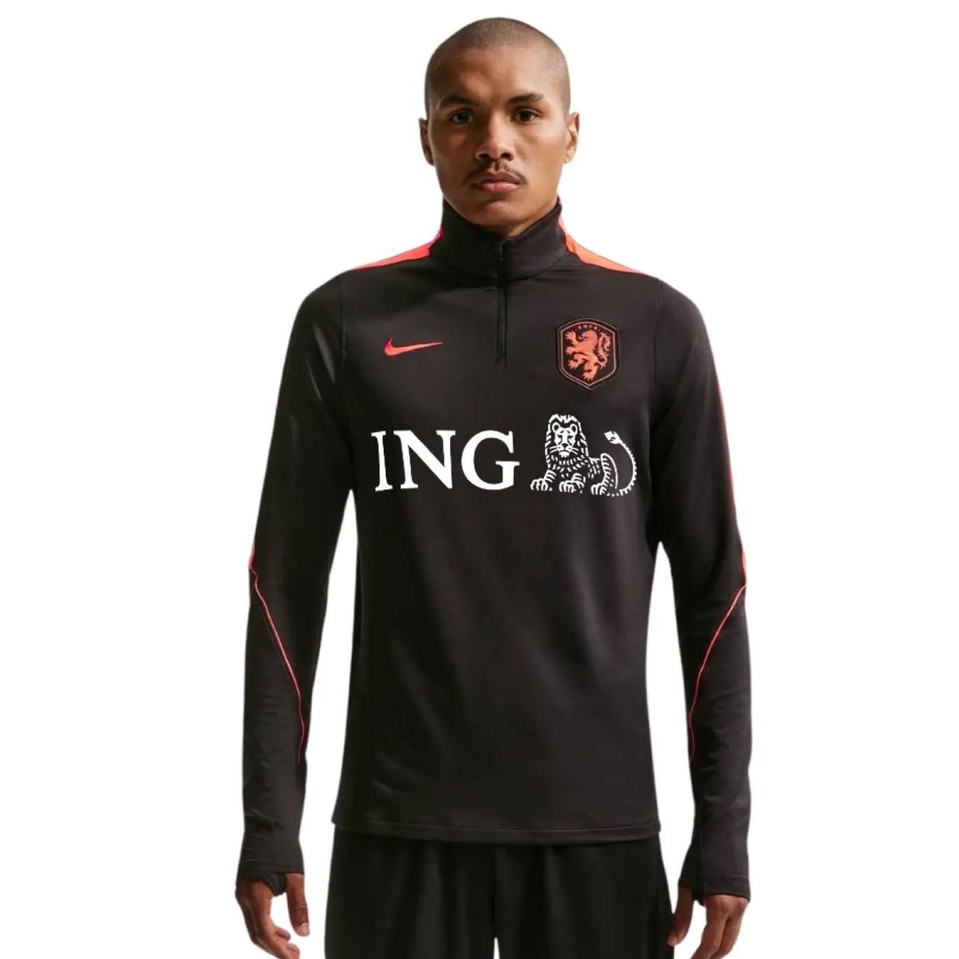 Nike Nederland Strike Trainingspak 1/4-Zip 2026-2028 Zwart Oranje