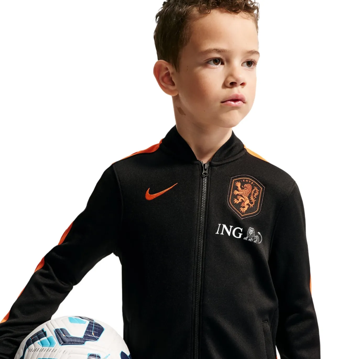 Nike Nederland Strike Trainingspak Full-Zip 2026-2028 Kleuters Zwart Oranje