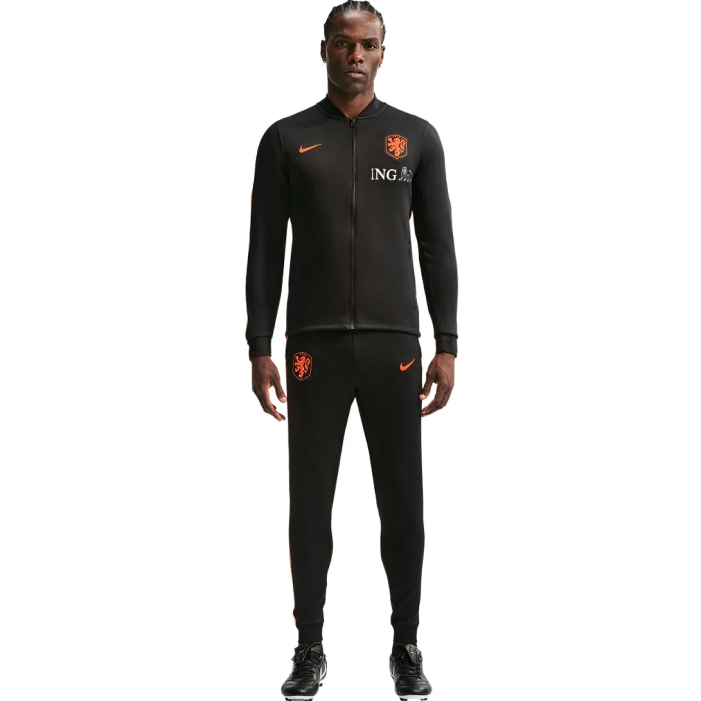 Nike Nederland Strike Trainingspak Full-Zip 2026-2028 Zwart Oranje