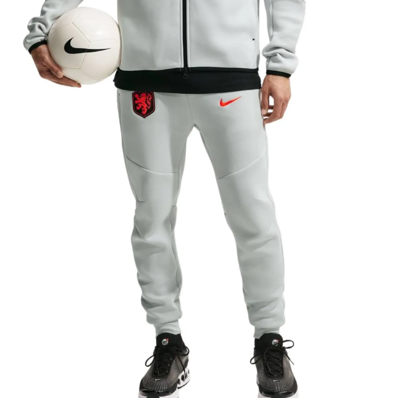 Nike Nederland Tech Fleece Joggingbroek 2026-2028 Lichtgrijs Zwart Feloranje