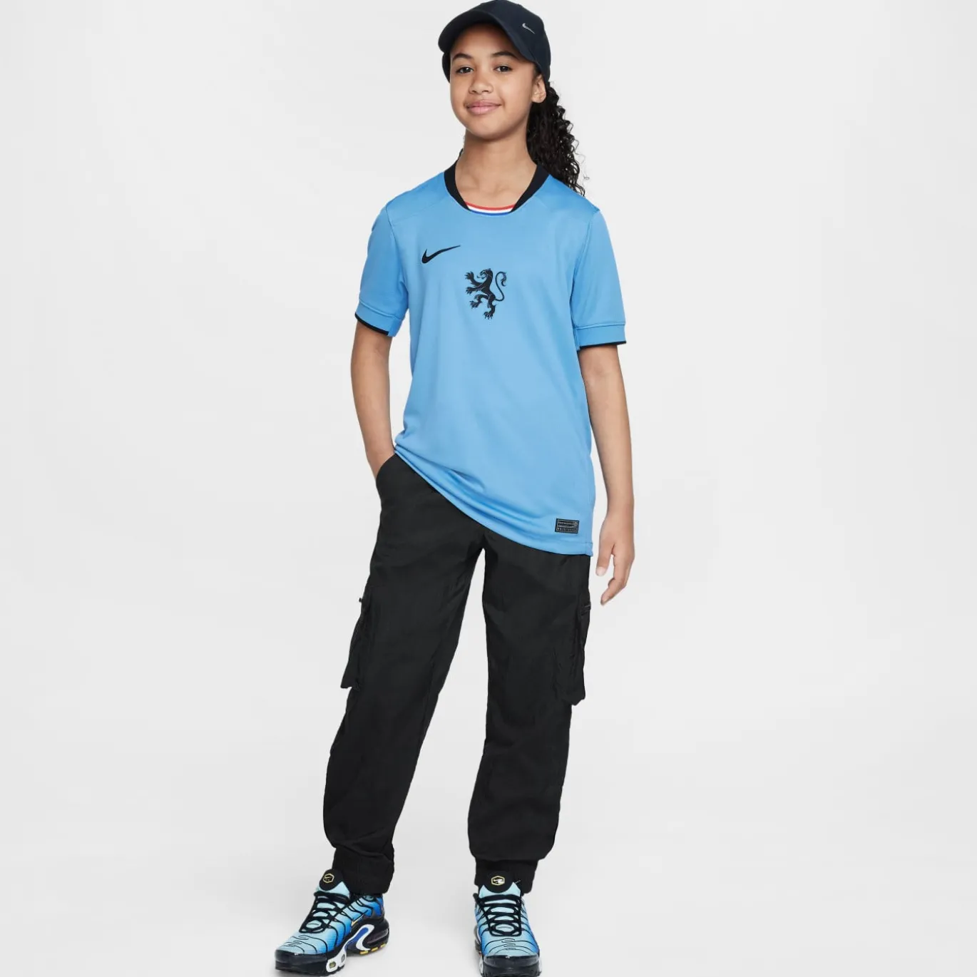 Nike Nederland Uitshirt OranjeLeeuwinnen 2025-2027 Kids + EK 2025 Badges