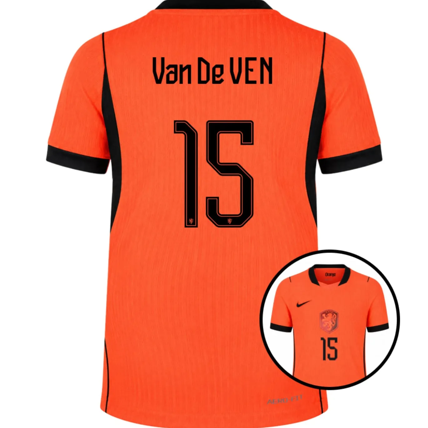 Nike Nederland Van De Ven 15 Thuisshirt Authentic 2026-2028 Kids