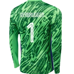 Nike Nederland Verbruggen 1 Keepersshirt Lange Mouwen 2024-2026 Groen