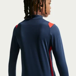Nike Paris Saint-Germain Academy Pro Trainingstrui 1/4-Zip 2026-2027 Kids Donkerblauw Rood Wit