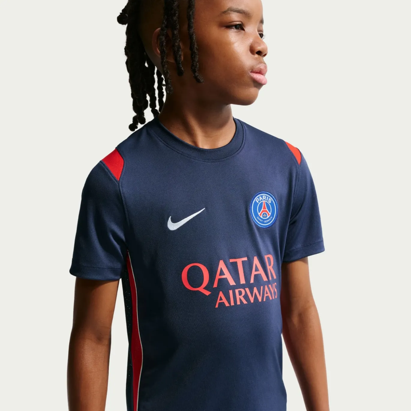 Nike Paris Saint-Germain Academy Pro Trainingsshirt 2026-2027 Kids Donkerblauw Rood Wit