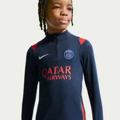 Nike Paris Saint-Germain Academy Pro Trainingspak 1/4-Zip 2026-2027 Kids Donkerblauw Rood Wit