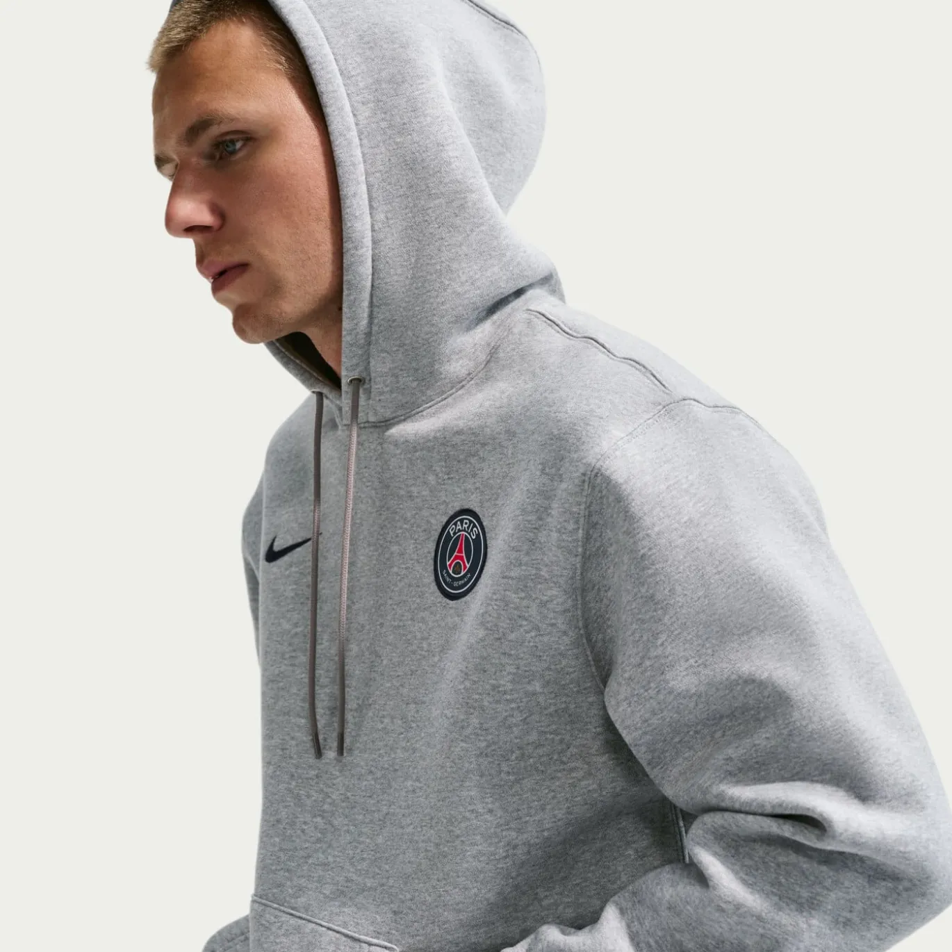 Nike Paris Saint-Germain Club Sportswear Hoodie 2026-2027 Grijs Zwart Donkerblauw