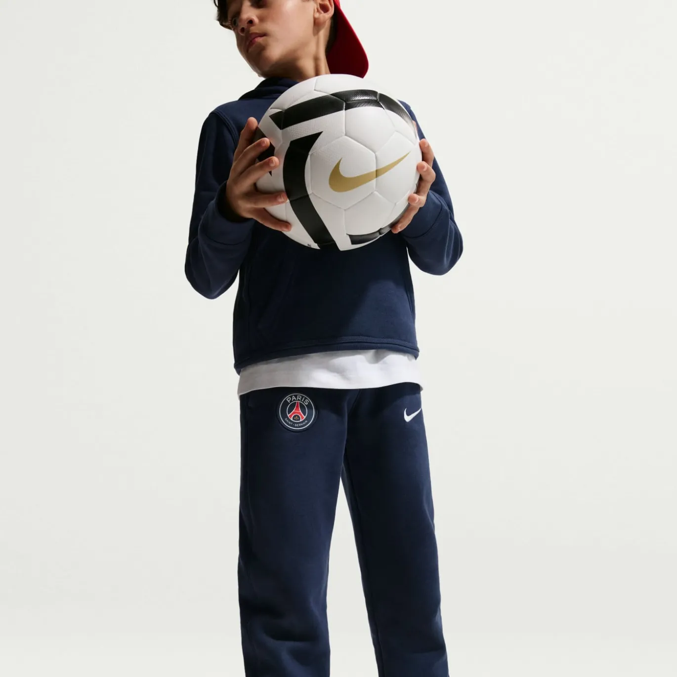 Nike Paris Saint-Germain Club Fleece Joggingbroek 2026-2027 Kids Donkerblauw Wit