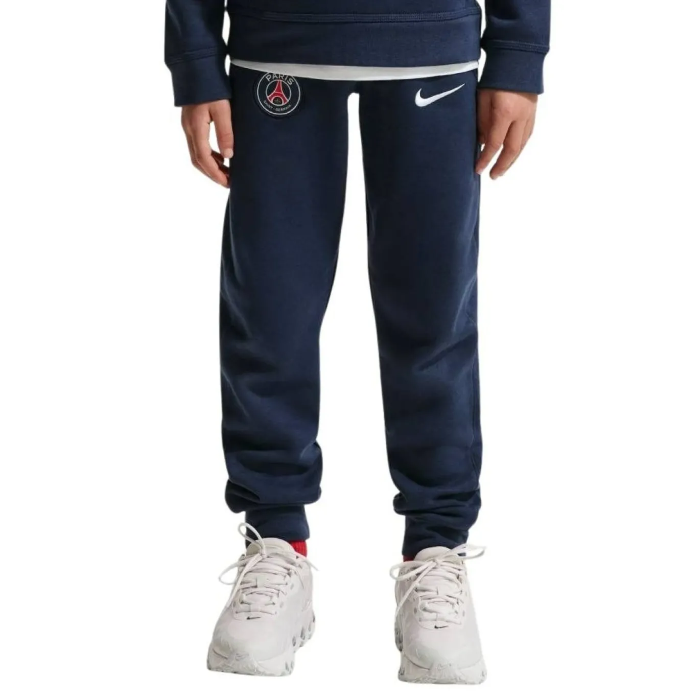 Nike Paris Saint-Germain Club Fleece Trainingspak Hooded 2026-2027 Kids Donkerblauw Wit