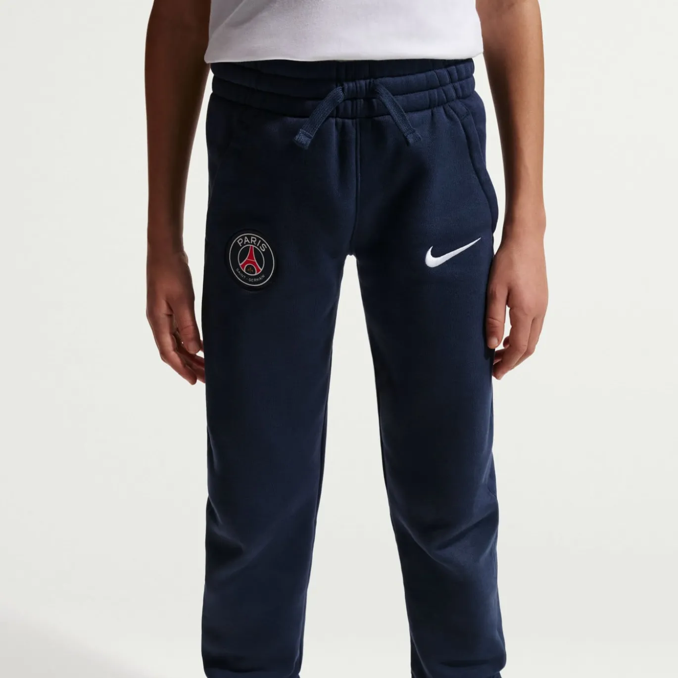 Nike Paris Saint-Germain Club Fleece Trainingspak Hooded 2026-2027 Kids Donkerblauw Wit
