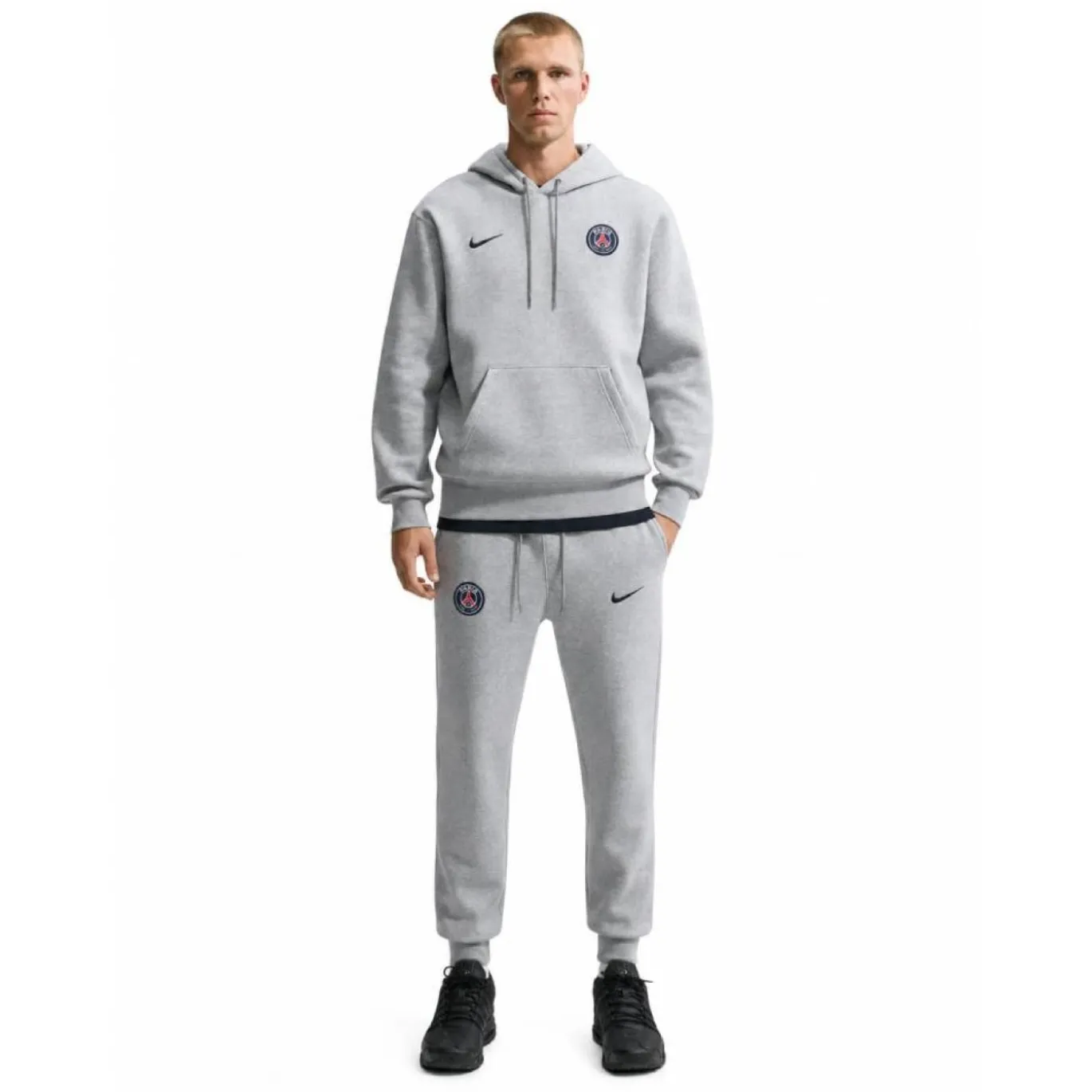 Nike Paris Saint-Germain Club Sportswear Trainingspak Hooded 2026-2027 Grijs Zwart Donkerblauw