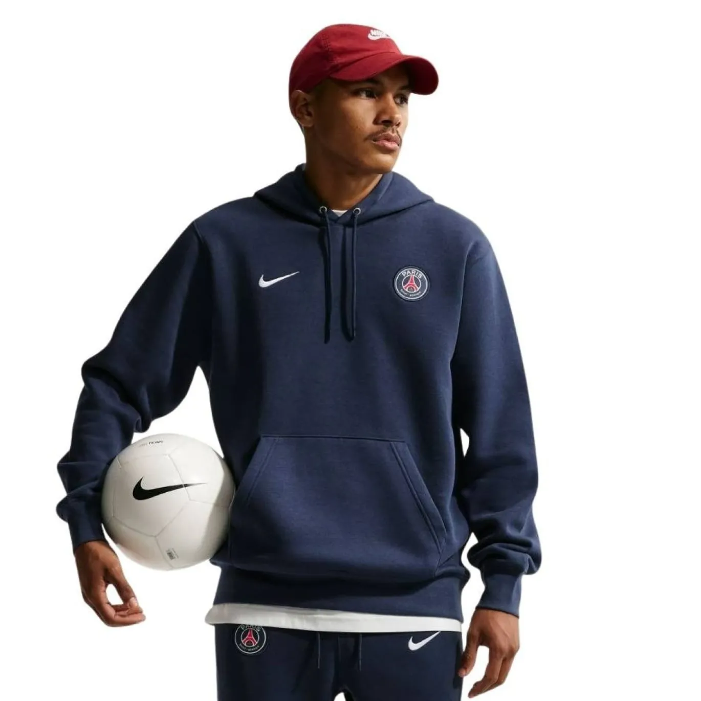 Nike Paris Saint-Germain Club Sportswear Trainingspak Hooded 2026-2027 Donkerblauw Wit