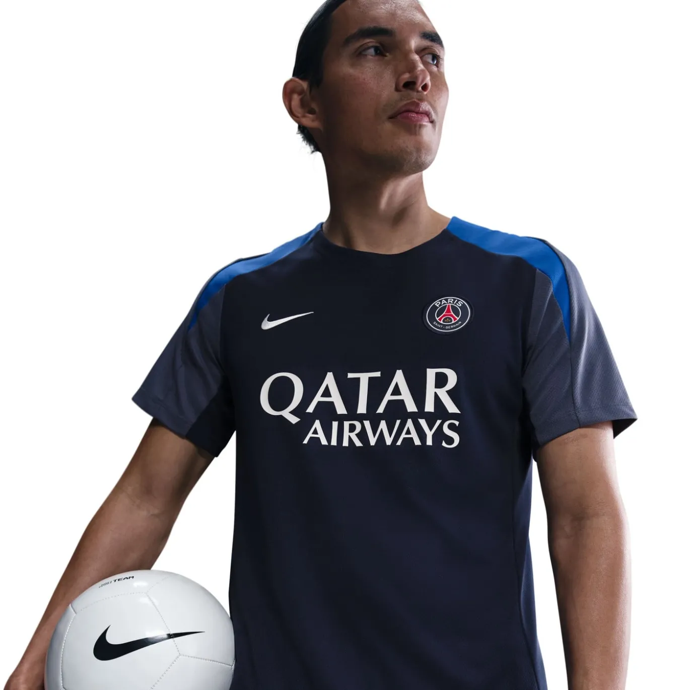 Nike Paris Saint-Germain Strike Trainingsshirt 2025-2026 Donkerblauw Blauw Wit