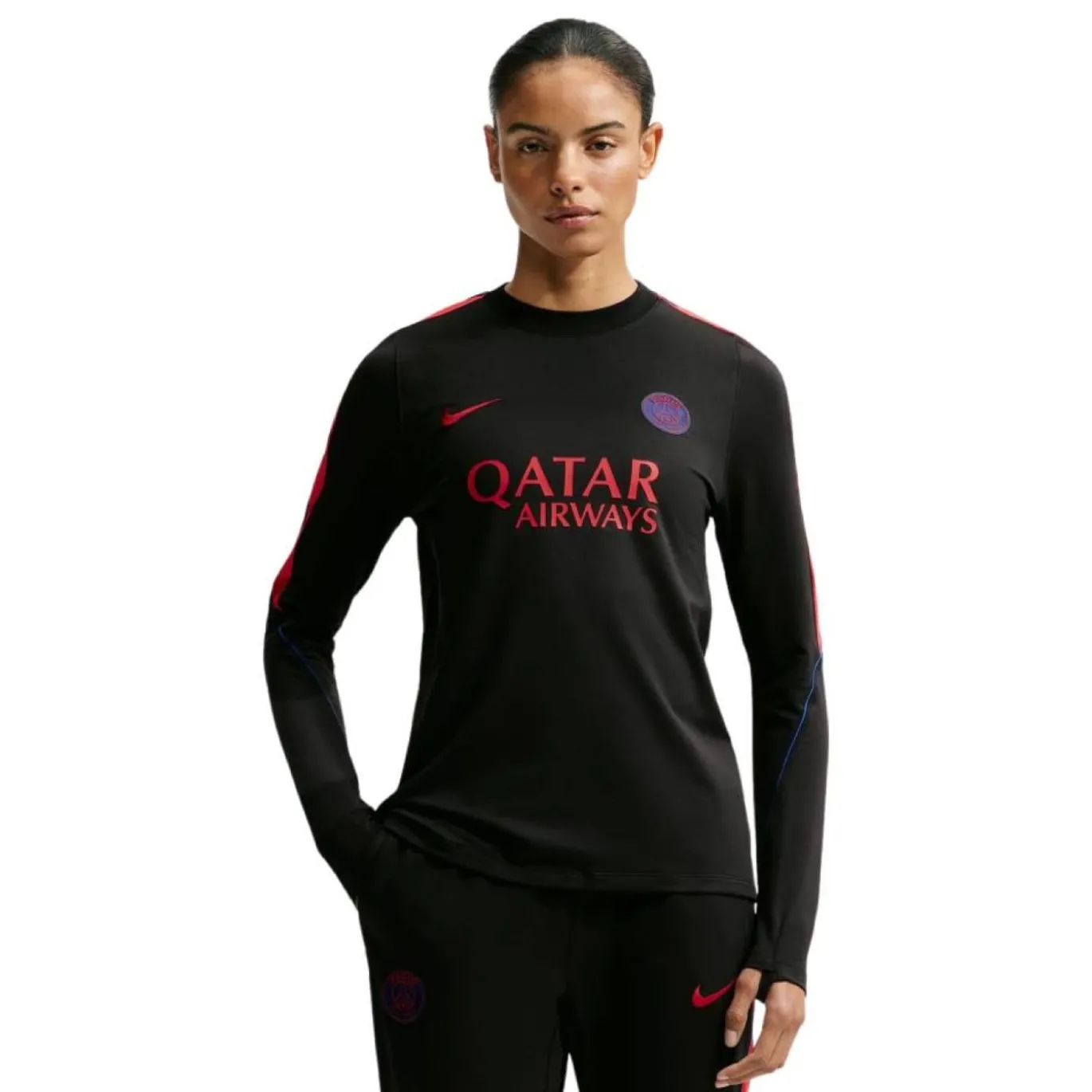 Nike Paris Saint-Germain Strike Trainingspak 1/4-Zip 2026-2027 Dames Zwart Blauw Felrood