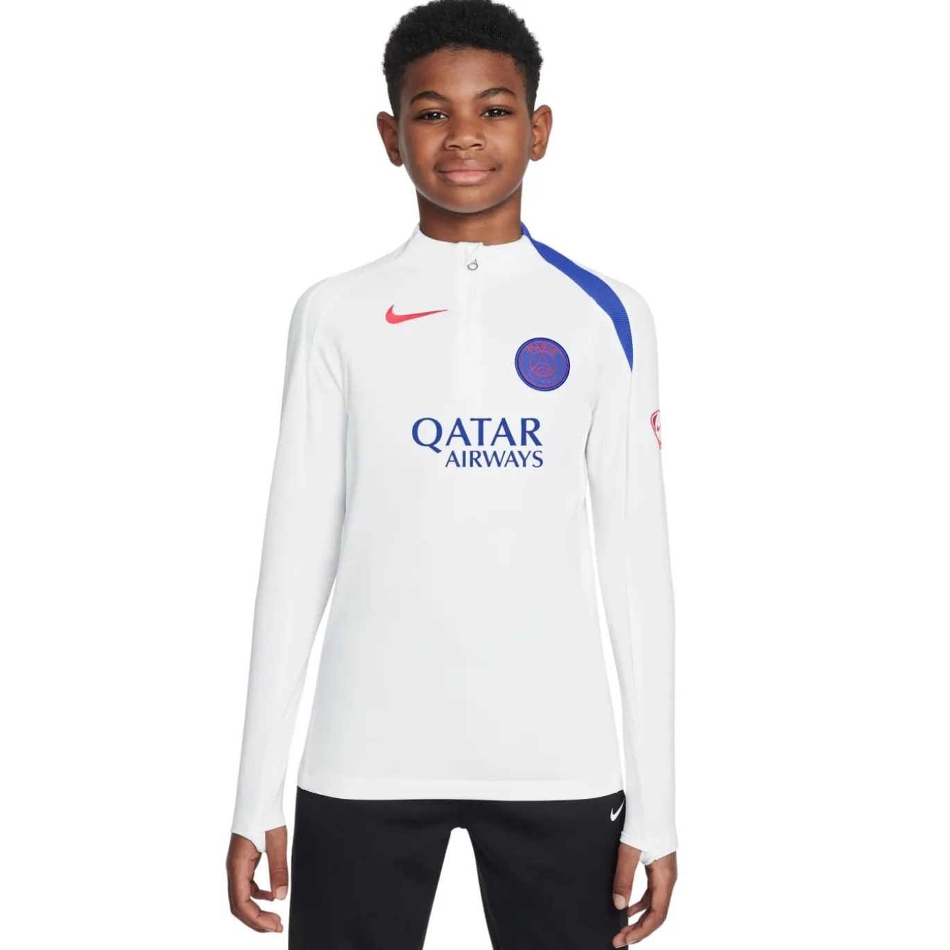 Nike Paris Saint-Germain Strike Trainingstrui 1/4-Zip 2025-2026 Kids Wit Blauw Rood