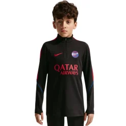 Nike Paris Saint-Germain Strike Trainingstrui 1/4-Zip 2026-2027 Kids Zwart Felrood Donkerblauw