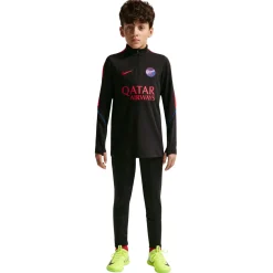 Nike Paris Saint-Germain Strike Trainingstrui 1/4-Zip 2026-2027 Kids Zwart Felrood Donkerblauw