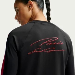 Nike Paris Saint-Germain Strike Crew Trainingstrui 2026-2027 Dames Zwart Felrood Donkerblauw