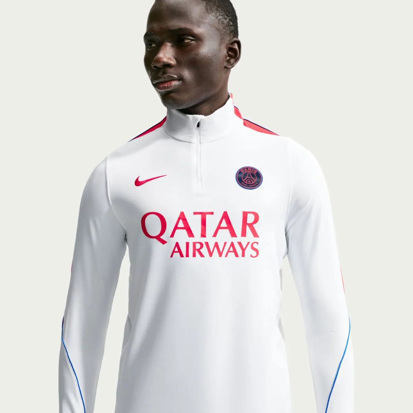 Nike Paris Saint-Germain Strike Trainingstrui 1/4-Zip 2026-2027 Wit Rood Donkerblauw