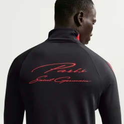 Nike Paris Saint-Germain Strike Trainingstrui 1/4-Zip 2026-2027 Zwart Felrood Donkerblauw