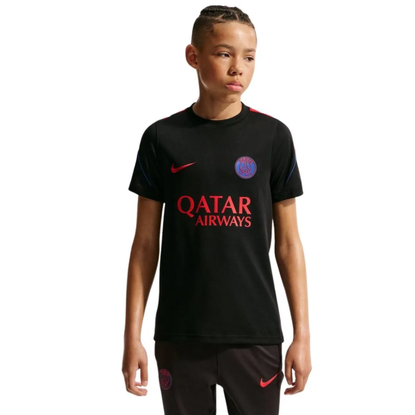 Nike Paris Saint-Germain Strike Trainingsset 2026-2027 Kids Zwart Felrood Donkerblauw