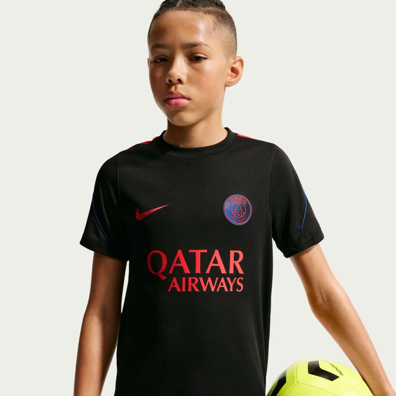 Nike Paris Saint-Germain Strike Trainingsset 2026-2027 Kids Zwart Felrood Donkerblauw