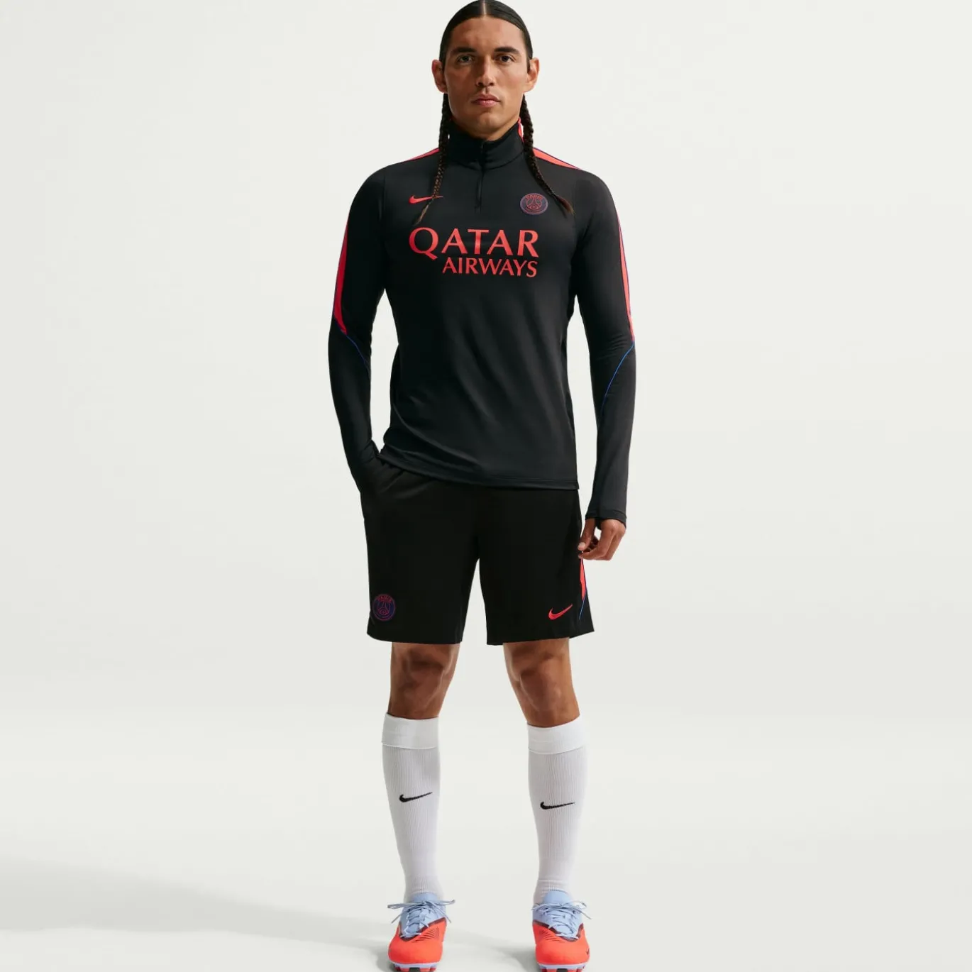 Nike Paris Saint-Germain Strike Trainingsbroekje 2026-2027 Zwart Felrood Donkerblauw