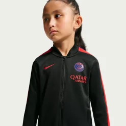 Nike Paris Saint-Germain Strike Trainingspak 2026-2027 Kleuters/Kids Zwart Felrood Donkerblauw