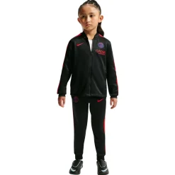 Nike Paris Saint-Germain Strike Trainingspak 2026-2027 Kleuters/Kids Zwart Felrood Donkerblauw