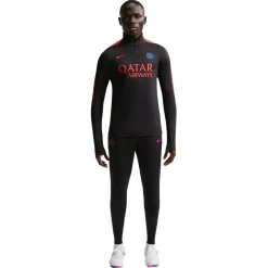 Nike Paris Saint-Germain Strike Trainingspak 1/4-Zip 2026-2027 Zwart Felrood Donkerblauw