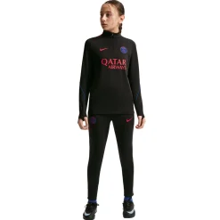 Nike Paris Saint-Germain Strike Trainingspak 1/4-Zip 2026-2027 Kids Zwart Felrood Donkerblauw