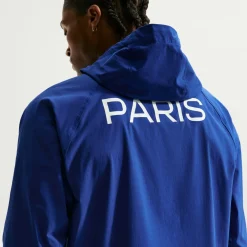 Nike Paris Saint-Germain Tech Woven Anthem Windrunner Jack Blauw Zwart Wit