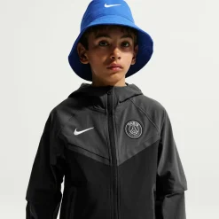 Nike Paris Saint-Germain Tech Woven Trainingspak 2026-2027 Kids Zwart Donkergrijs Wit
