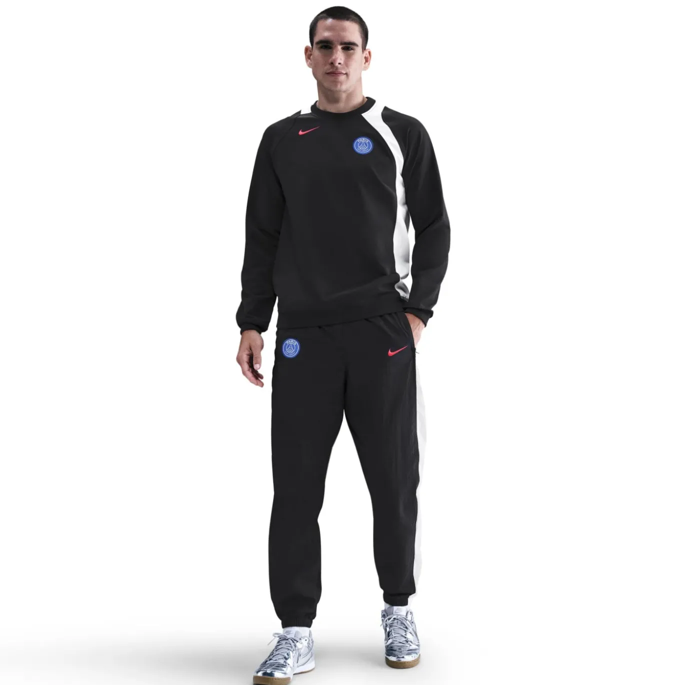 Nike Paris Saint-Germain Total 90 Crew Sweater 2025-2026 Zwart Wit Rood