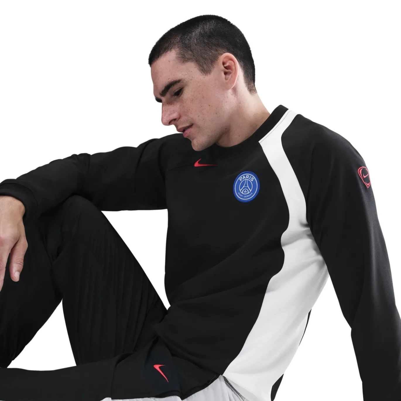Nike Paris Saint-Germain Total 90 Crew Sweater 2025-2026 Zwart Wit Rood