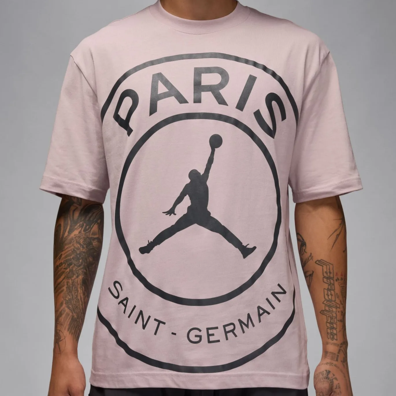 Nike Paris Saint-Germain x Jordan T-Shirt Lichtroze Zwart