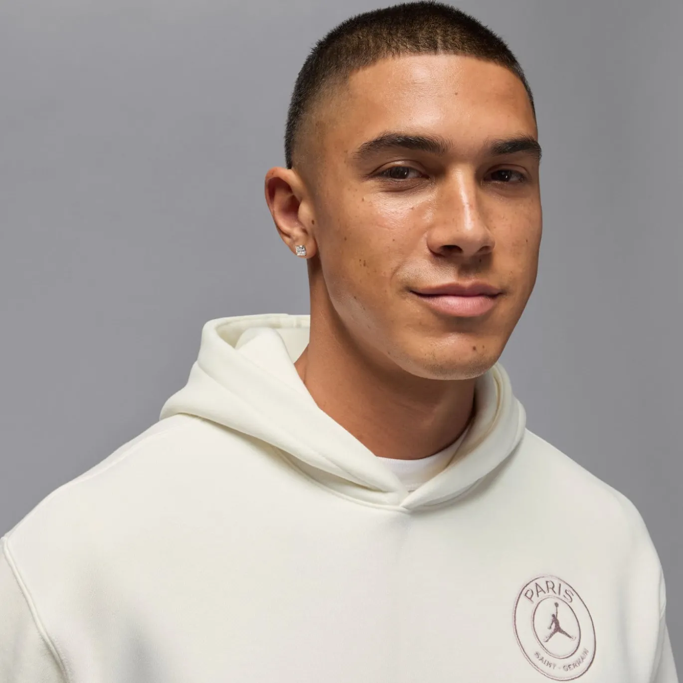 Nike Paris Saint-Germain x Jordan Hoodie 2025-2026 Gebroken Wit