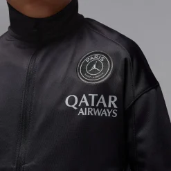Nike Paris Saint-Germain x Jordan Strike Trainingspak Full-Zip 2025-2026 Kleuters Zwart Donkergrijs
