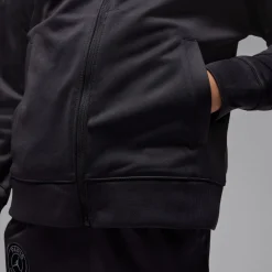 Nike Paris Saint-Germain x Jordan Strike Trainingspak Full-Zip 2025-2026 Kleuters Zwart Donkergrijs