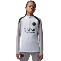 Nike Paris Saint-Germain x Jordan Strike Trainingspak 1/4-Zip 2025-2026 Kids Wit Grijs Zwart