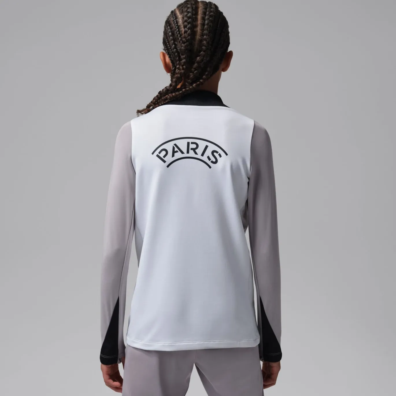 Nike Paris Saint-Germain x Jordan Strike Trainingspak 1/4-Zip 2025-2026 Kids Wit Grijs Zwart