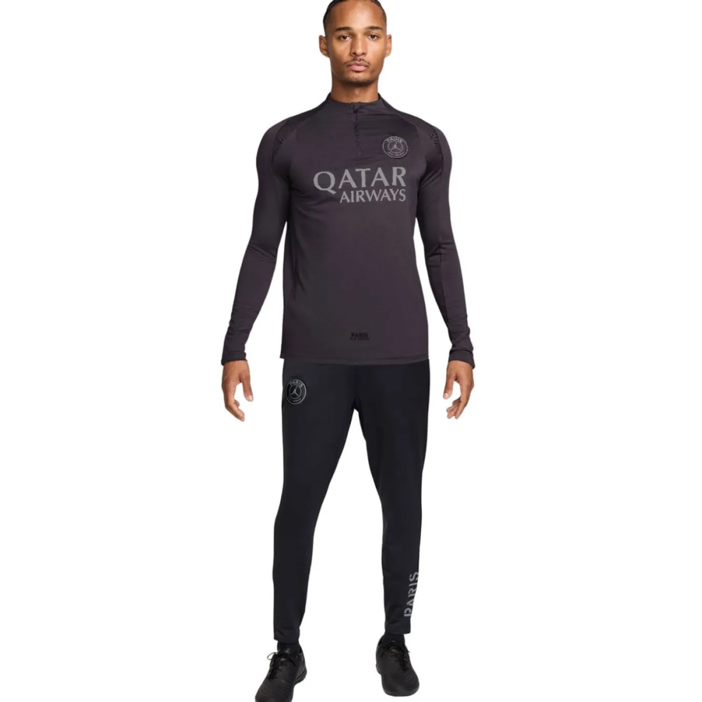 Nike Paris Saint-Germain x Jordan Strike Trainingspak 1/4-Zip 2025-2026 Zwart Grijs